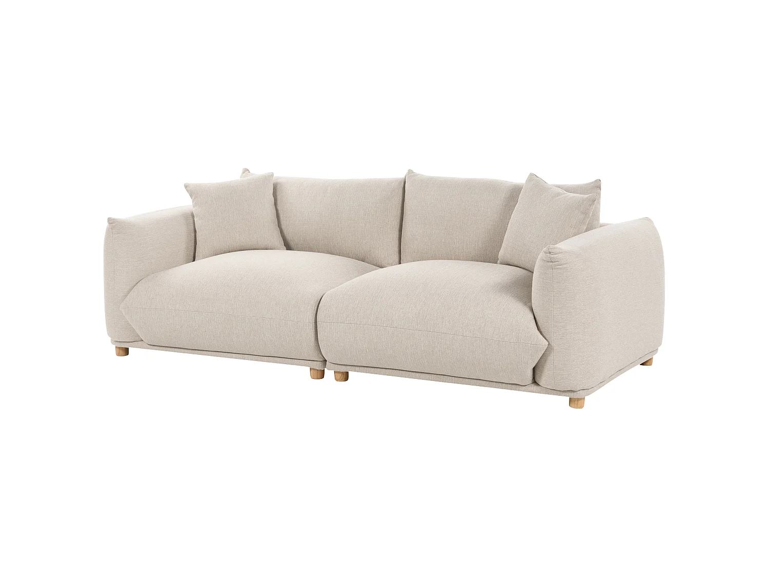 Bank LUVOS Stof Lichtbeige 3-zitter