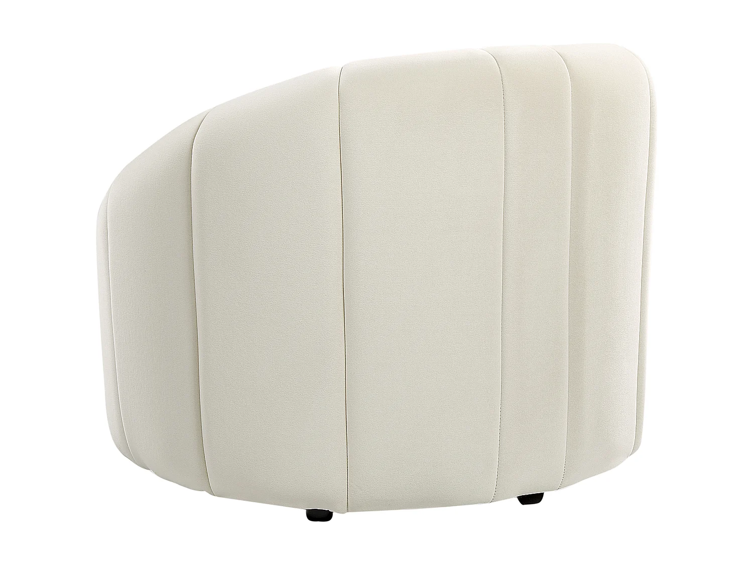 Fauteuil MALUNG Velours Blanc cassé