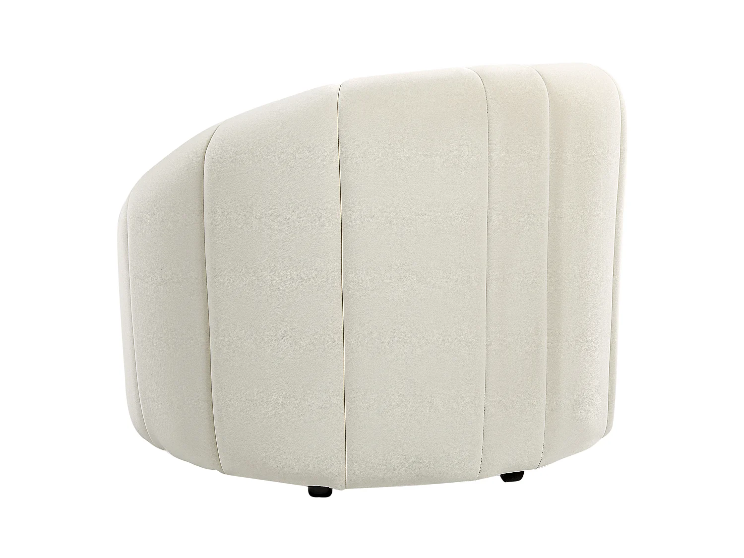 Fauteuil MALUNG Velours Blanc cassé