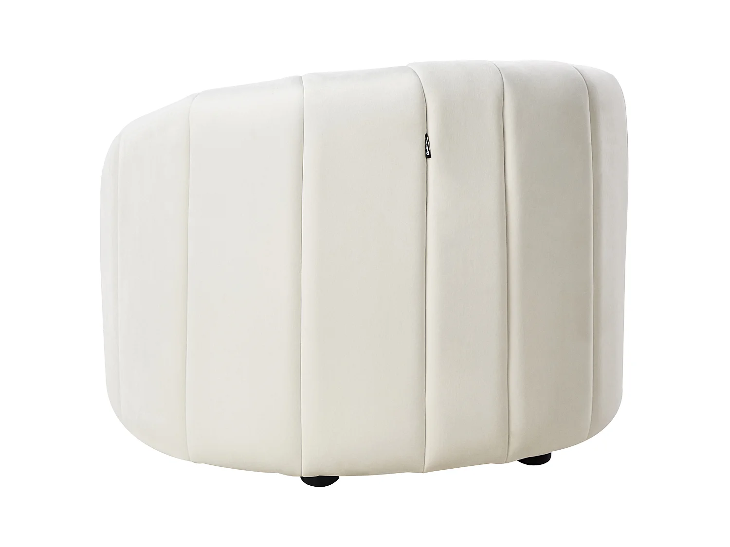 Fauteuil MALUNG Velours Blanc cassé