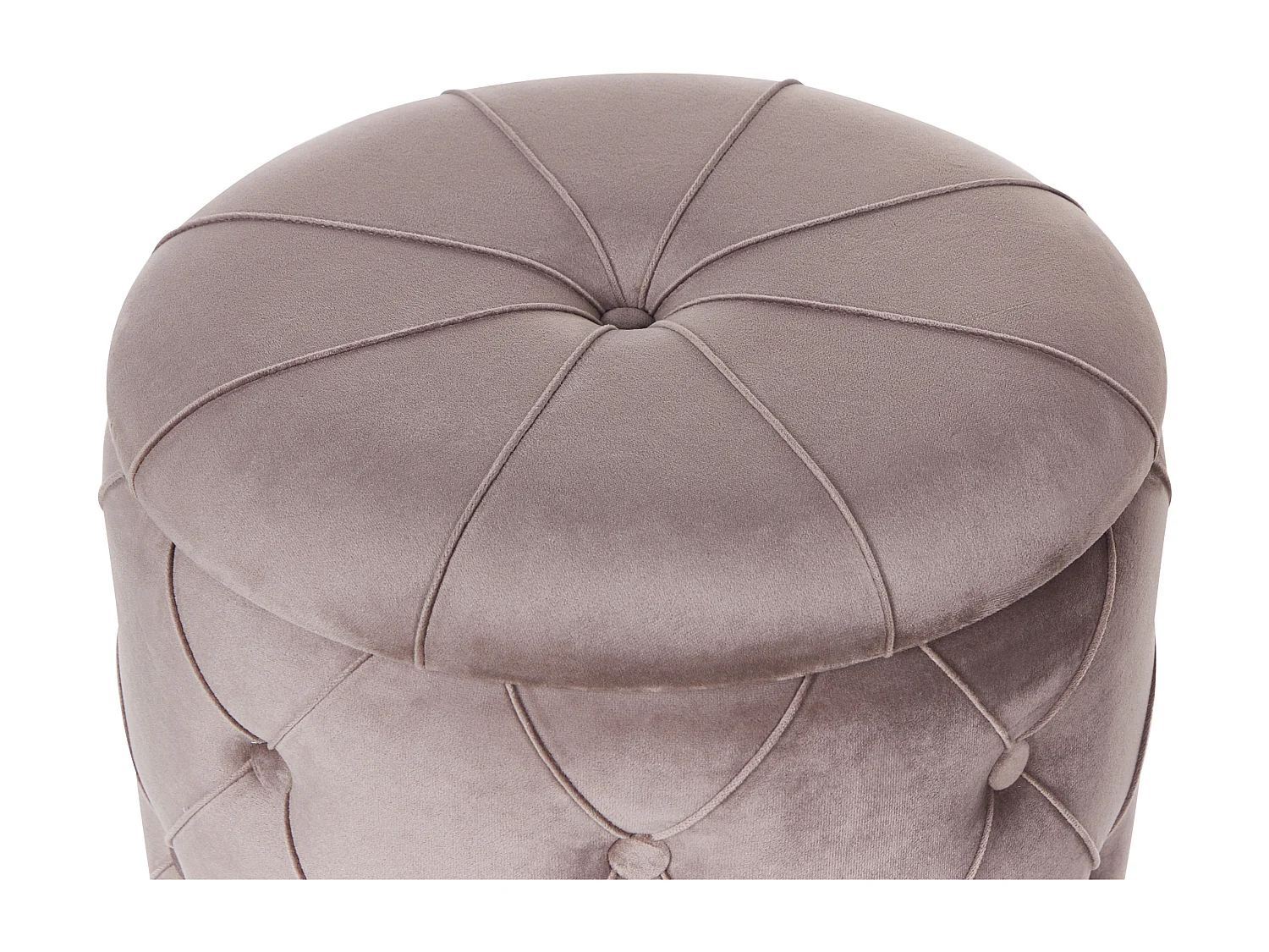 Set van 2 opbergpoefs PUEBLO Fluweel Taupe 40/33 cm 40/33 cm 44/36 cm