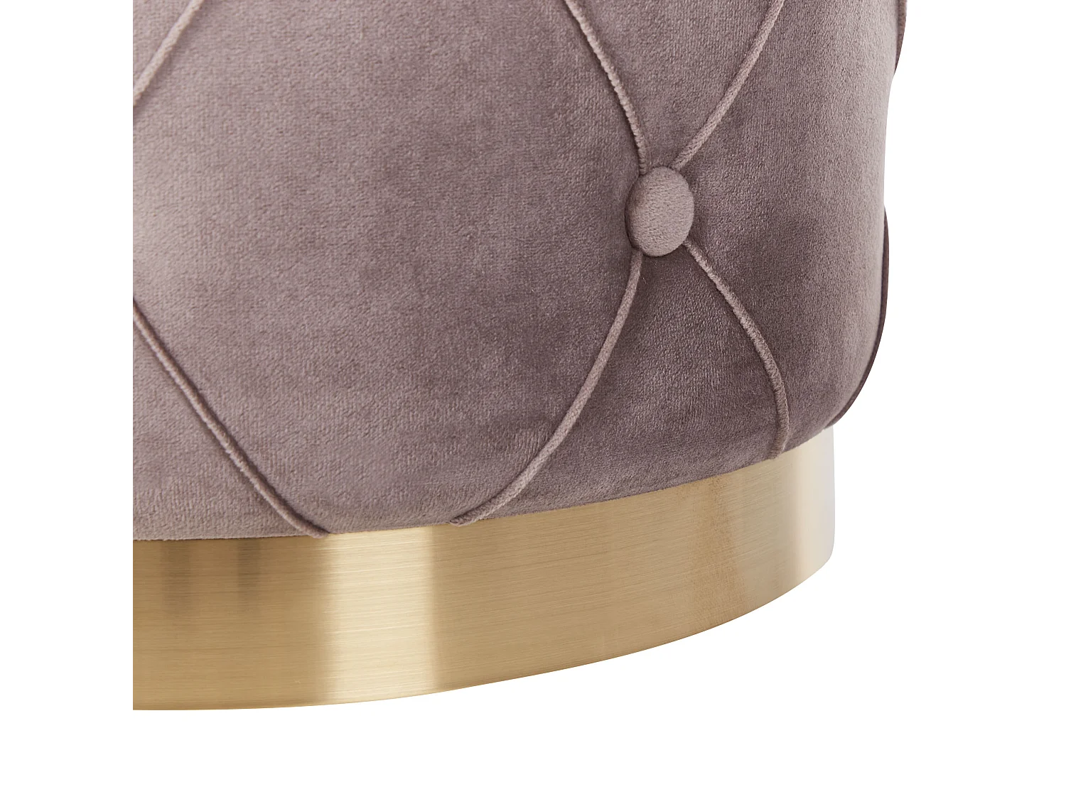 Pouf mit Stauraum 2er Set PUEBLO Samtstoff Taupe 40/33 cm 40/33 cm 44/36 cm