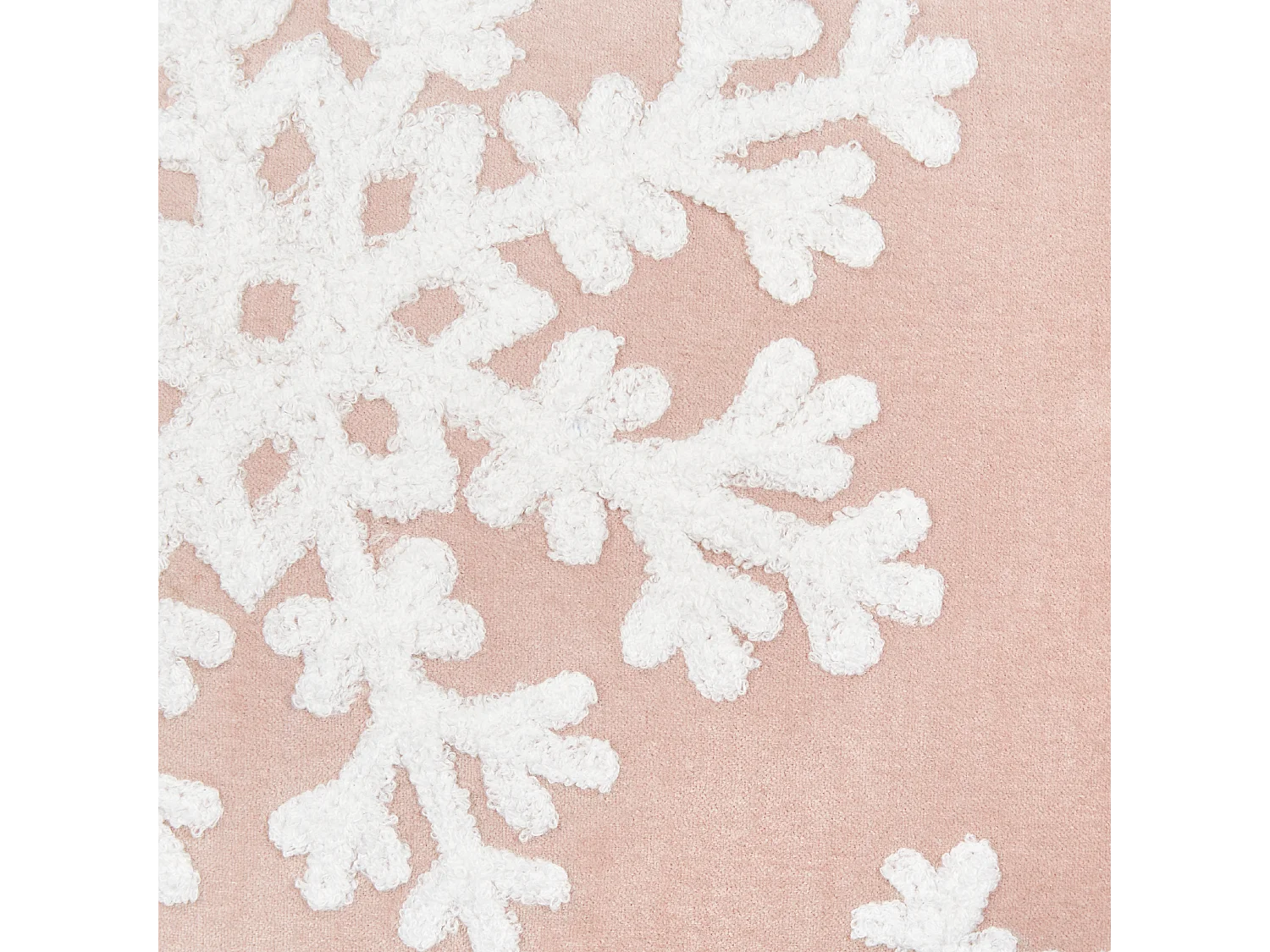 Conjunto de 2 almofadas decorativas MURRAYA Veludo 45 x 45 cm Rosa Padrão natalicio