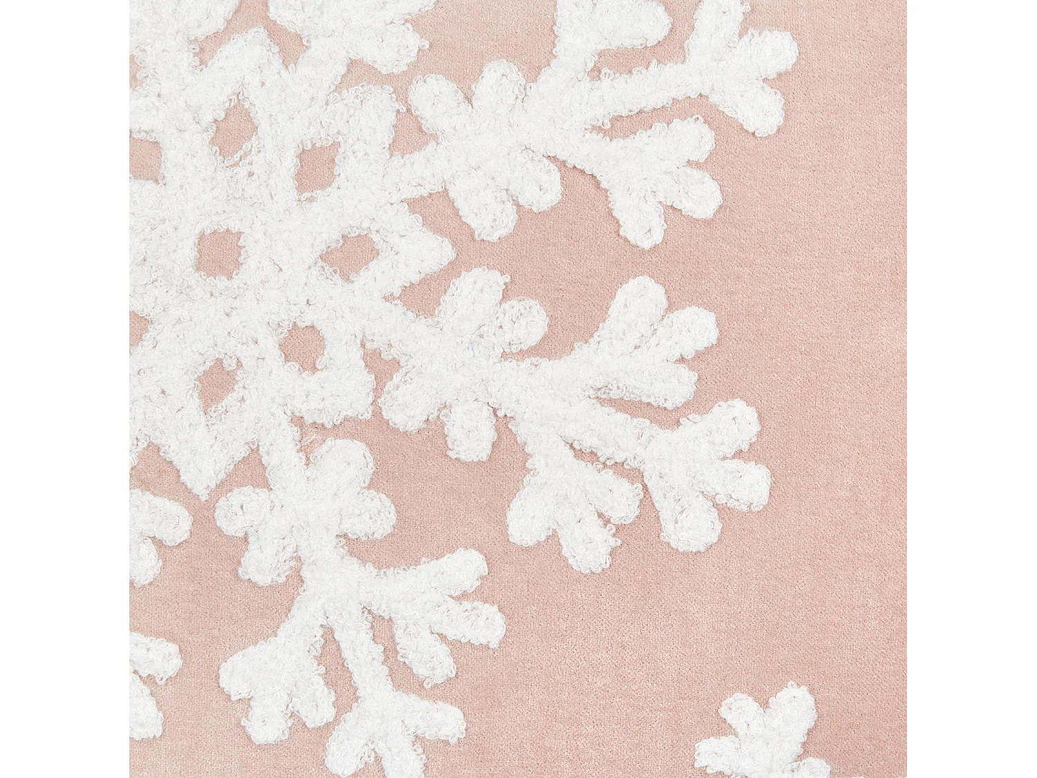 Coussin MURRAYA Velours 45 x 45 cm Rose Motif de Noël