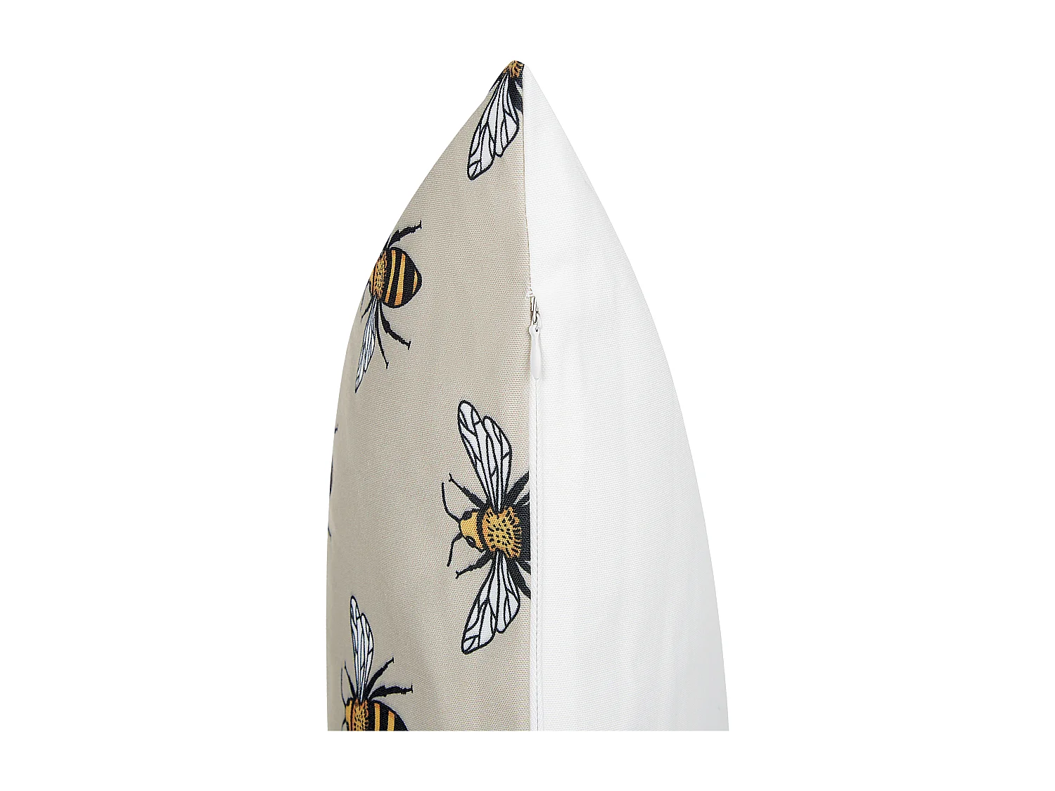 Gartenkissen 2er Set beige quadratisch 45x45 cm Tiermotiv Bienen modern Canneto