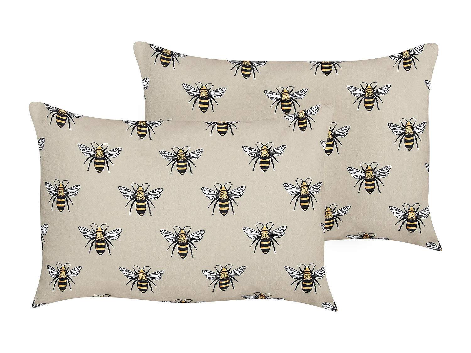 Zestaw 2 poduszek ogrodowych CANNETO Wzór zwierzęcy 40 x 60 cm Beżowy