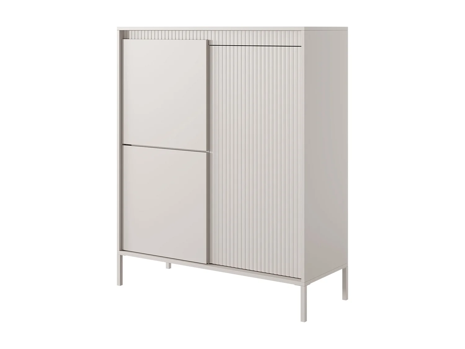 Highboard 3-türig - beige - 104 cm - FALSETTO