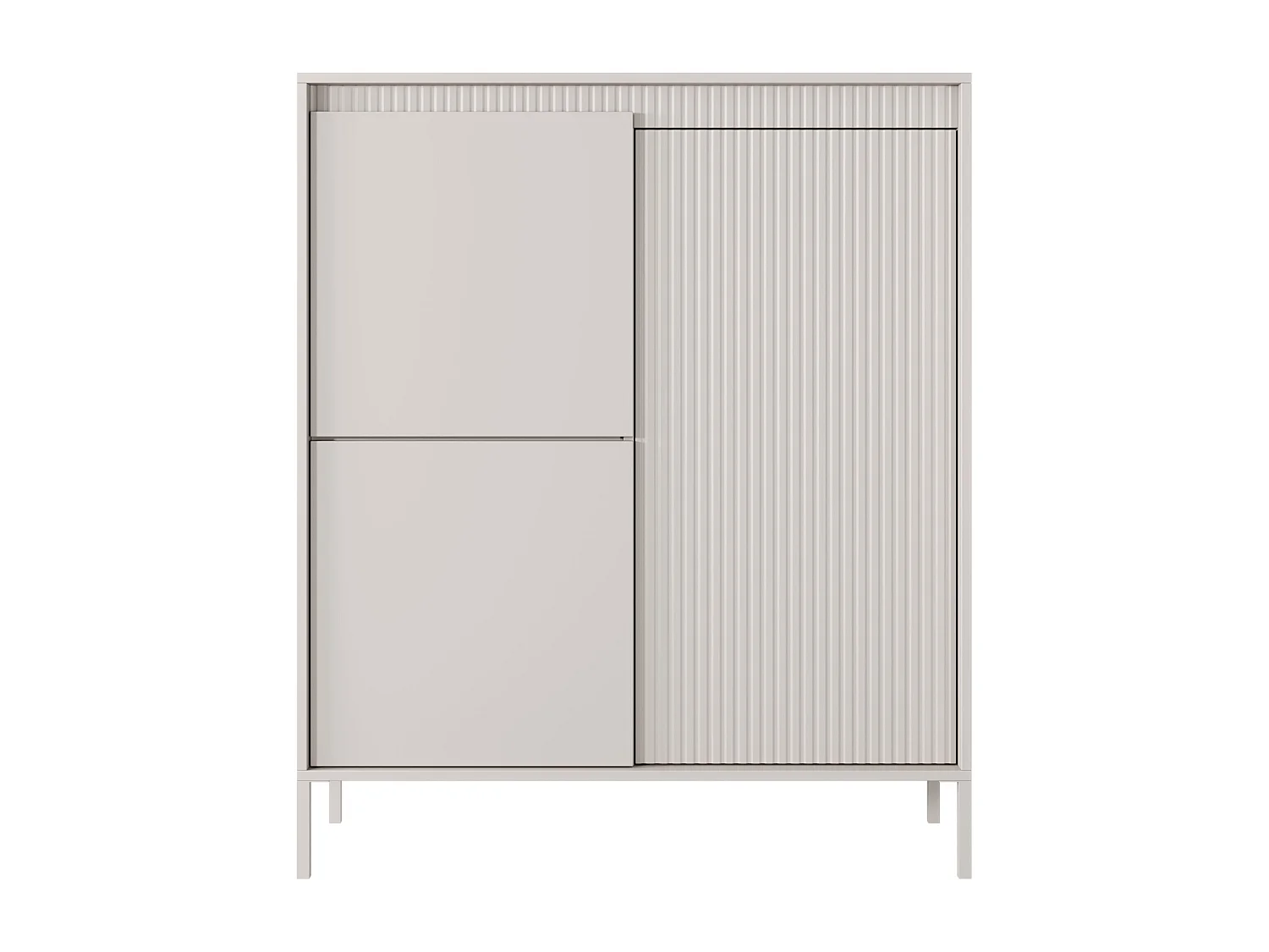 Highboard 3-türig - beige - 104 cm - FALSETTO