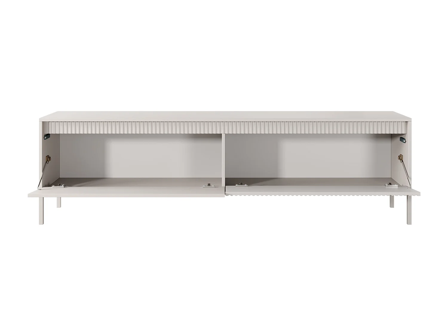 TV-Lowboard mit geriffelter Front - Beige - 187 cm - FALSETTO