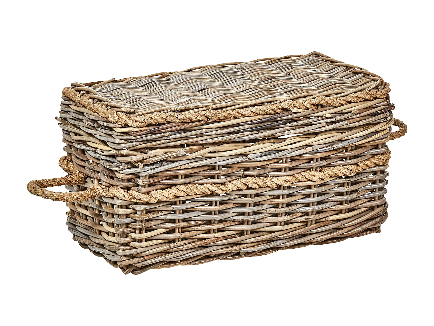 Aufbewahrungskorb 3er Set GERASA Rattan Naturfarben