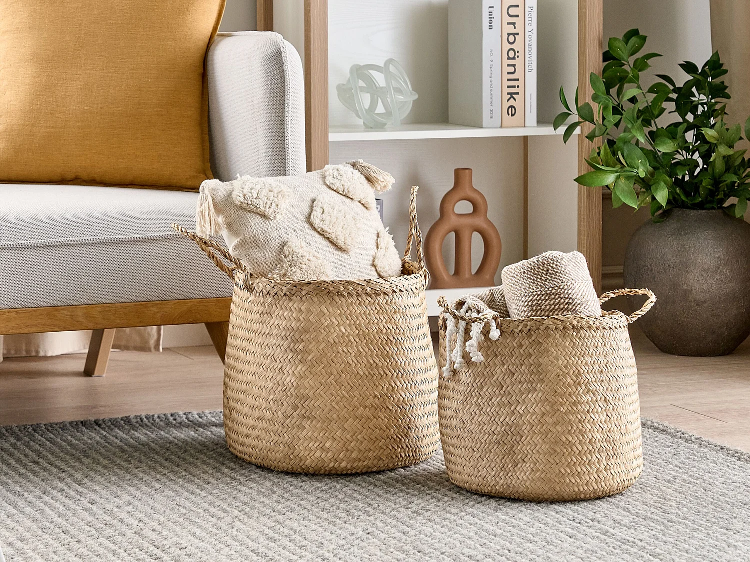 Lot de 2 paniers HALONG Herbier marin Naturel