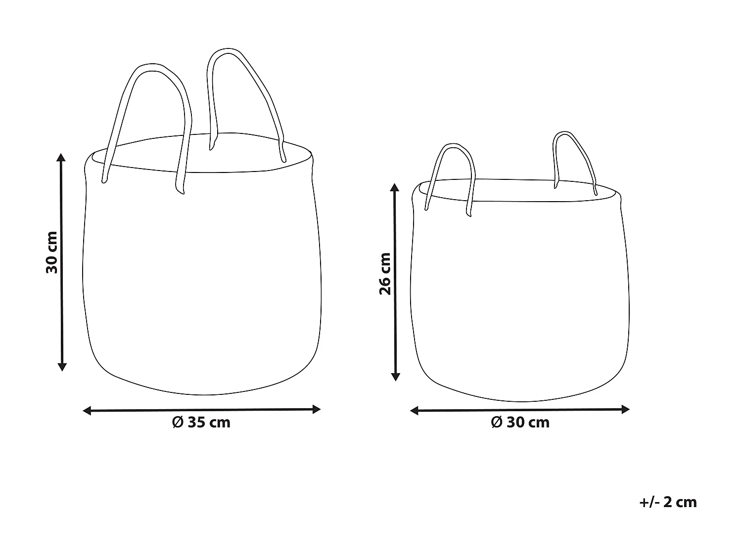 Lot de 2 paniers HALONG Herbier marin Naturel