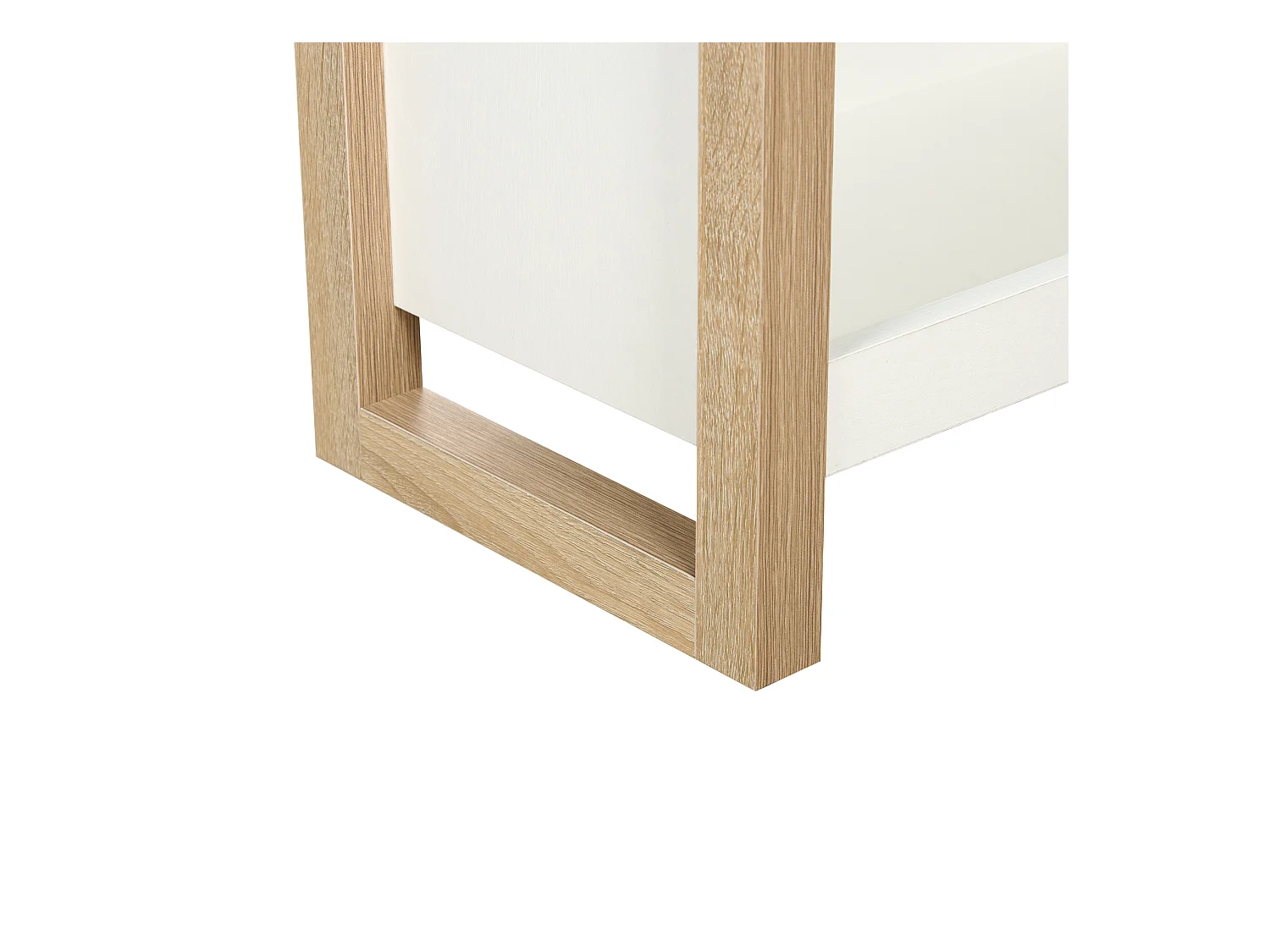 Regal heller Holzfarbton / weiß 3 Fächer für Bücher Wohnzimmer Büro Johnson