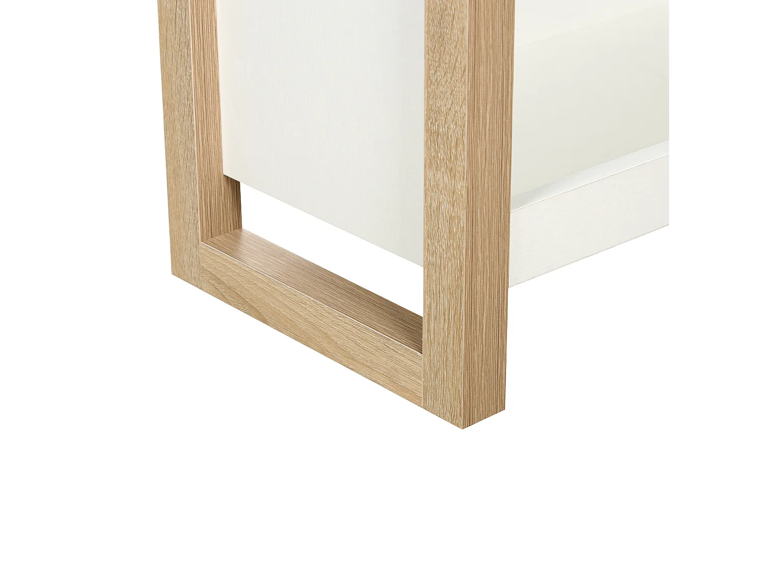 Regal heller Holzfarbton / weiß 3 Fächer für Bücher Wohnzimmer Büro Johnson