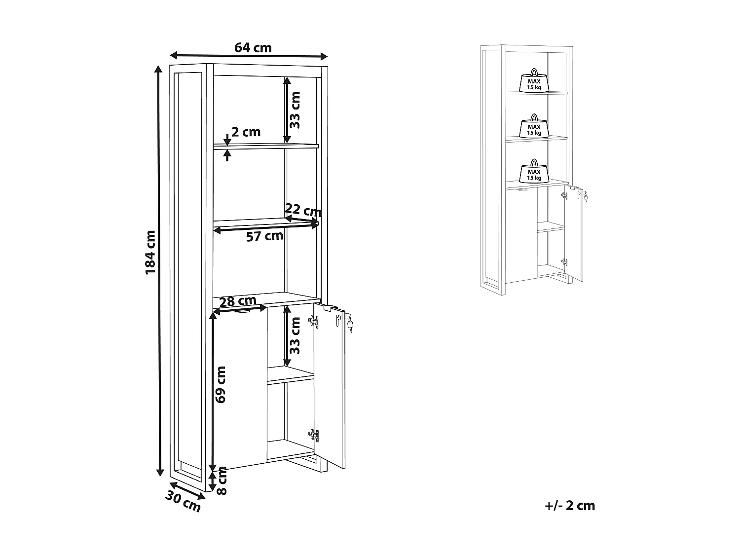 Bibliothèque JOHNSON Blanc