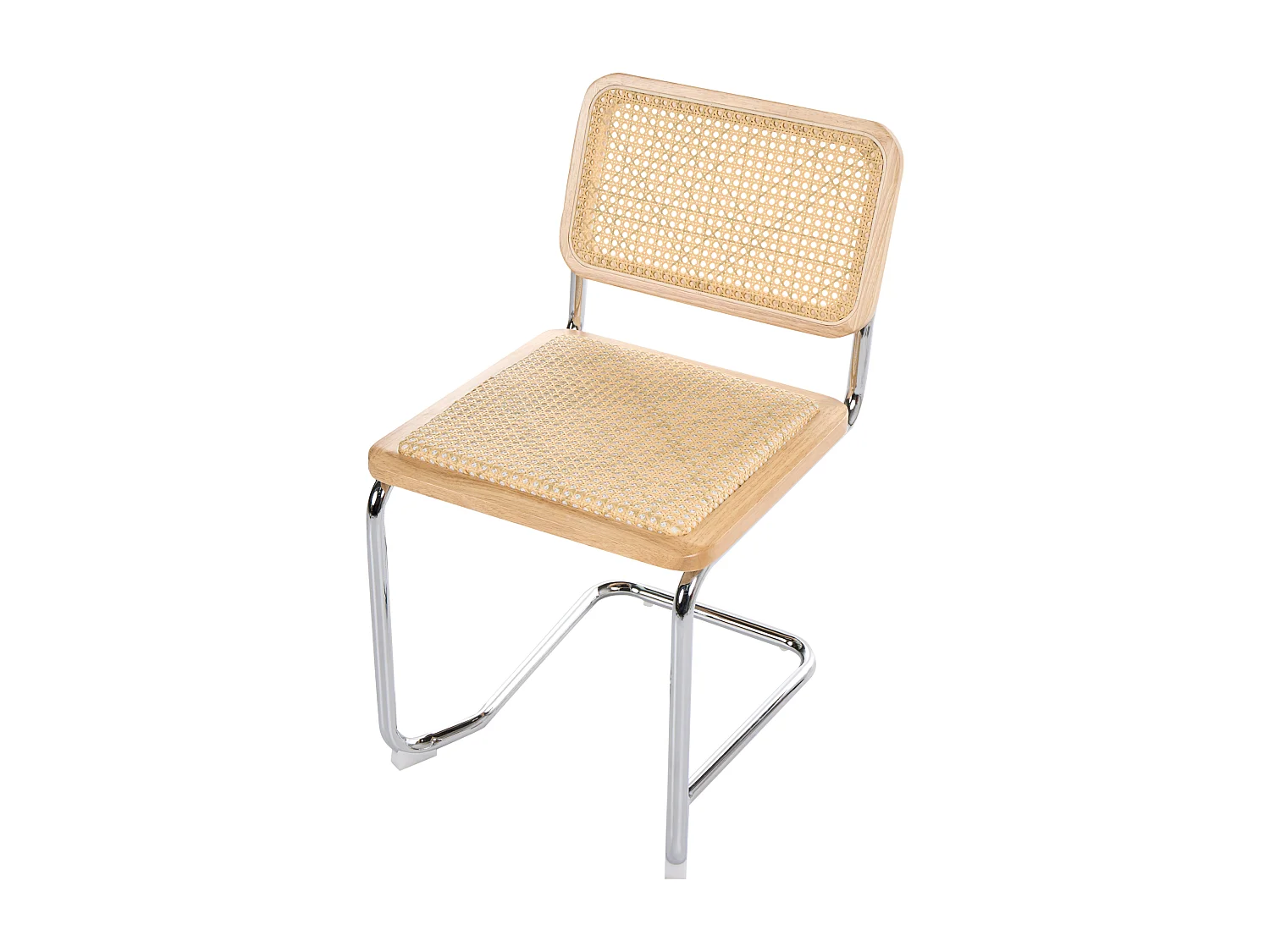 Esszimmerstuhl 2er Set CORDOVA Rattan Heller Holzfarbton