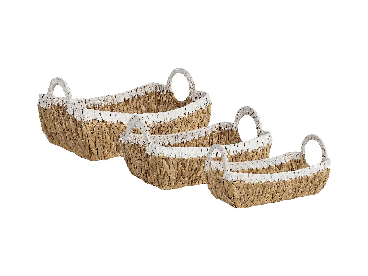 Lot de 3 paniers CAMPHA Osier Naturel