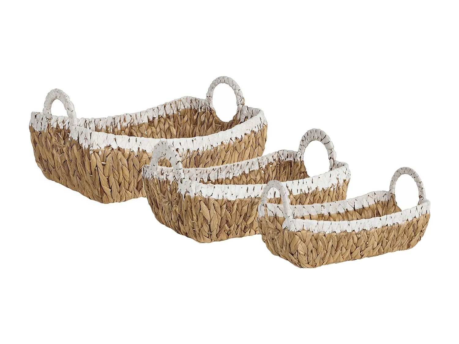 Set van 3 manden CAMPHA Wicker Natuurlijk