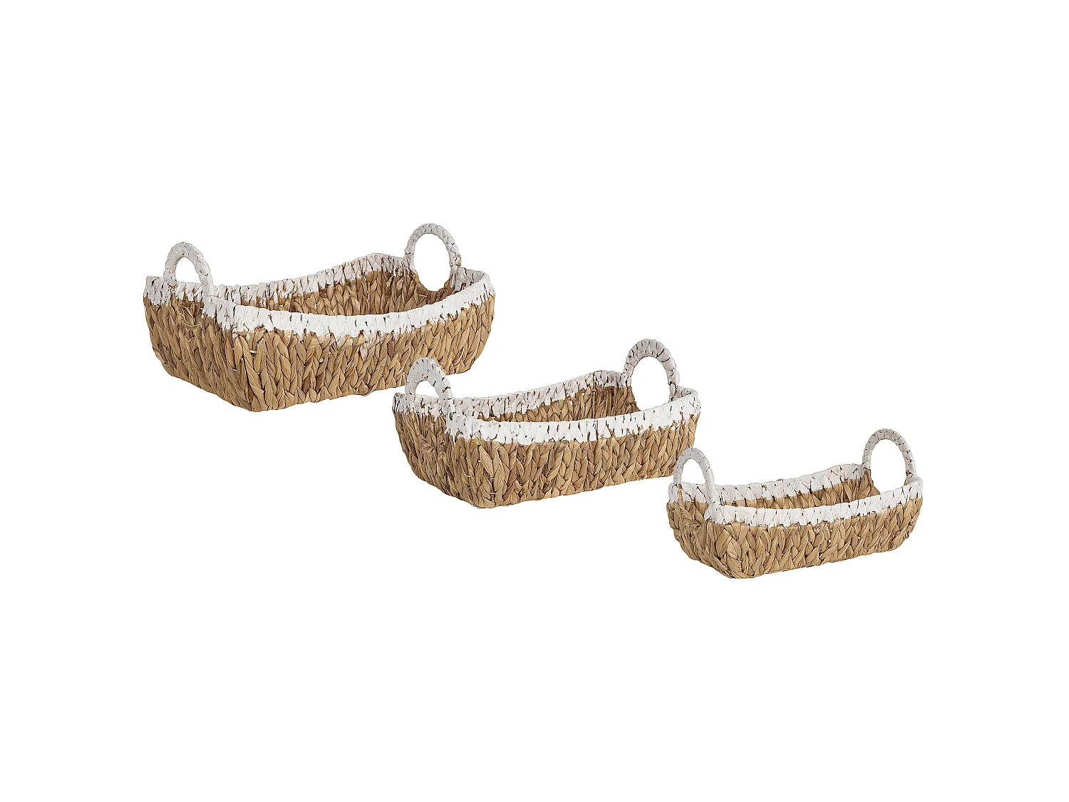 Set van 3 manden CAMPHA Wicker Natuurlijk
