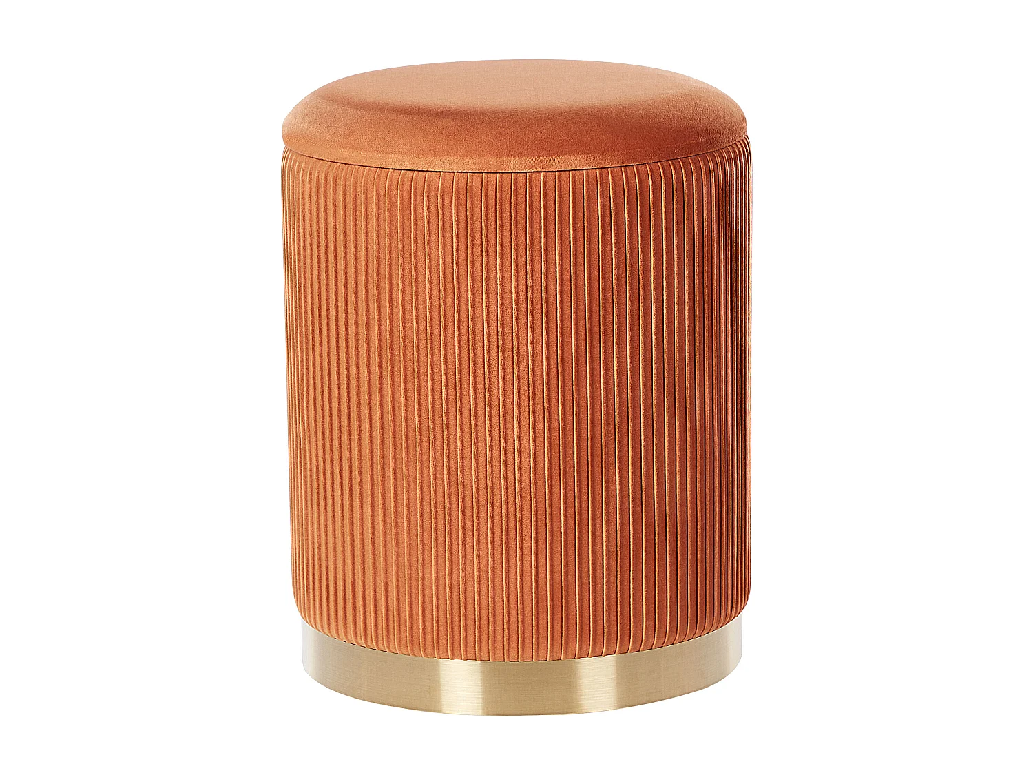 Lot de 2 poufs avec rangement MIRAMAR Velours Orange