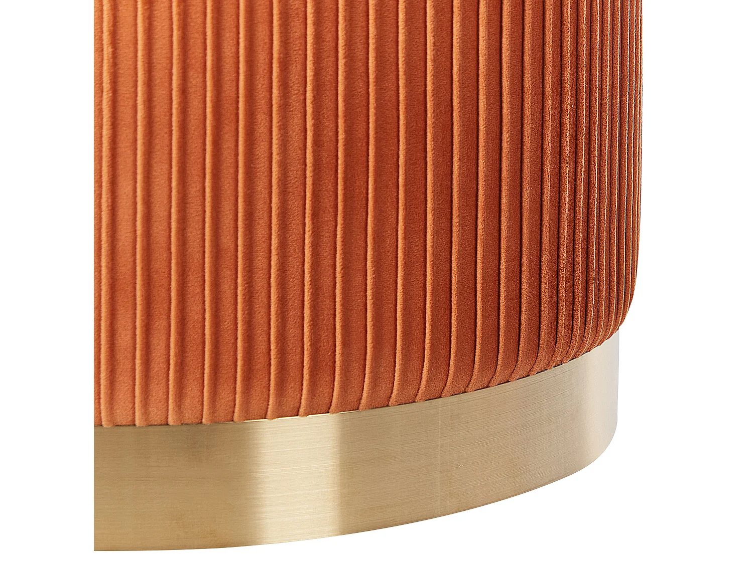 Lot de 2 poufs avec rangement MIRAMAR Velours Orange