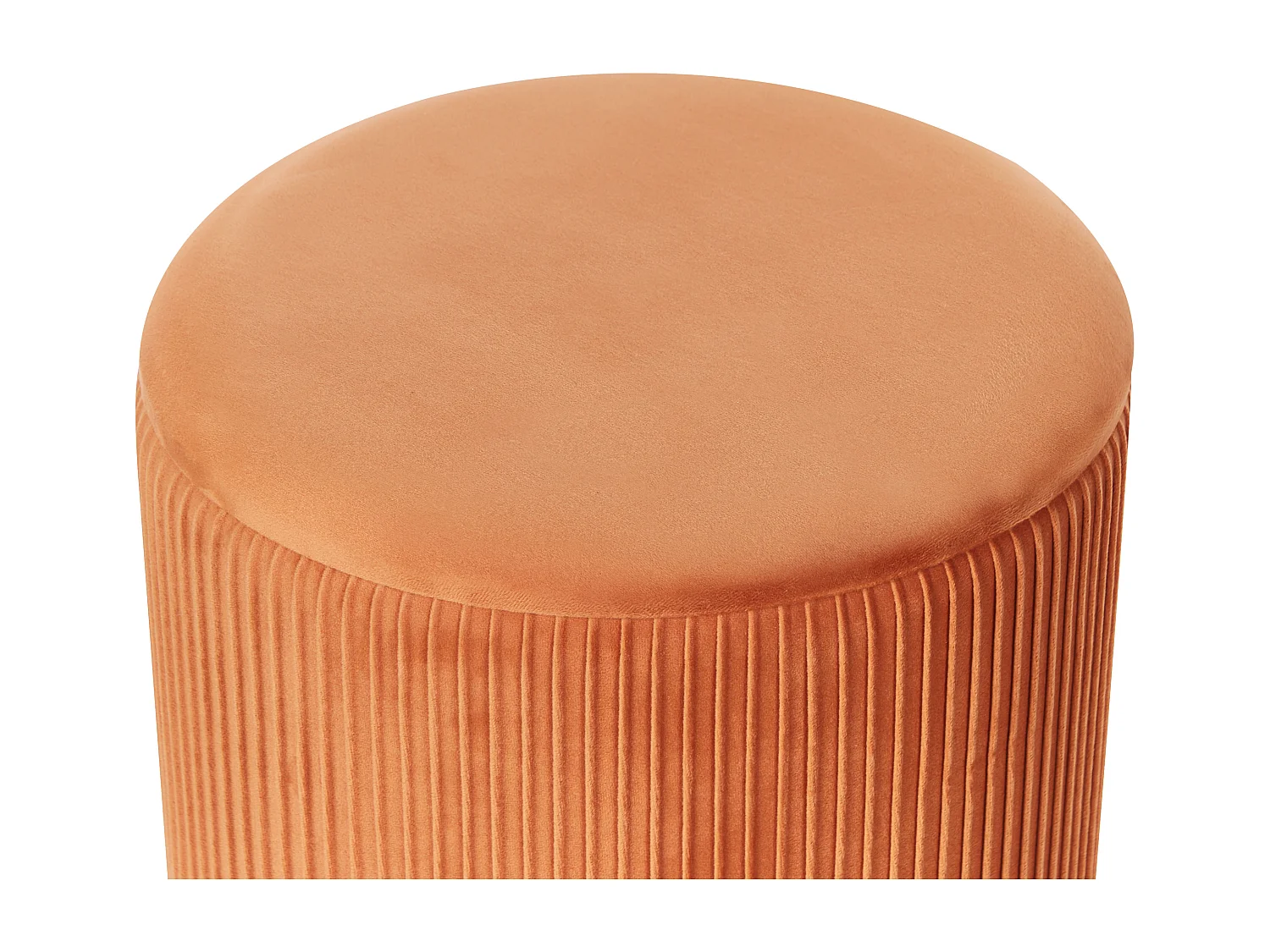 Lot de 2 poufs avec rangement MIRAMAR Velours Orange