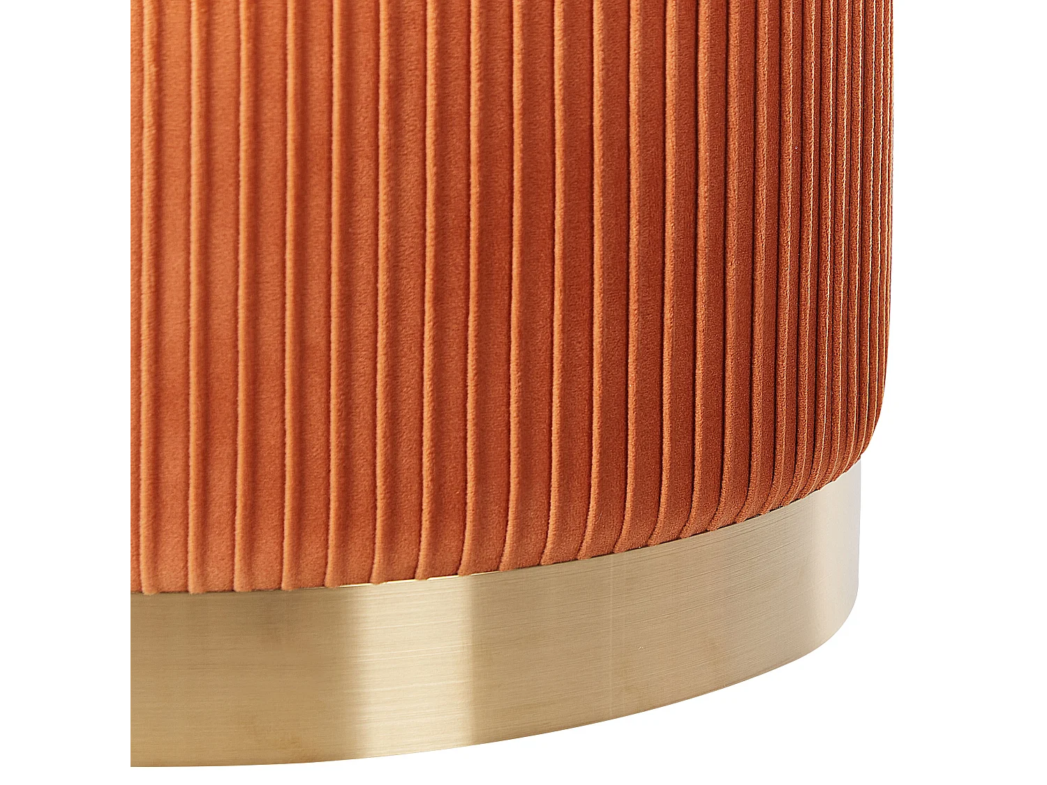 Lot de 2 poufs avec rangement MIRAMAR Velours Orange