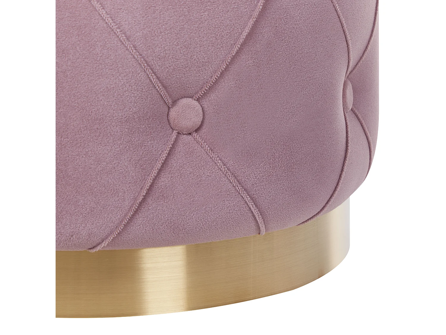 Lot de 2 poufs avec rangement PUEBLO Velours Rose 40/33 cm 40/33 cm 44/36 cm