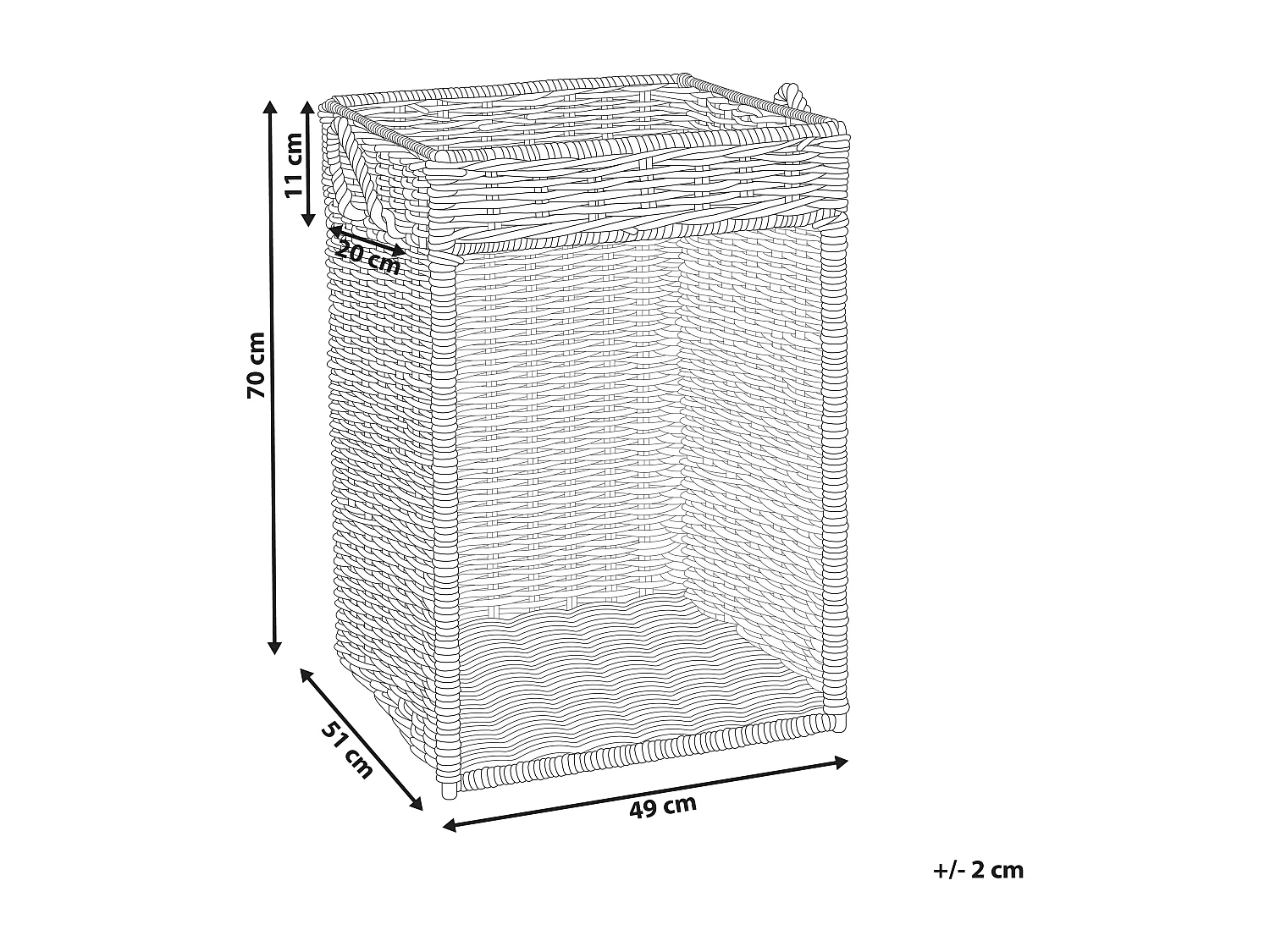 Bijzettafel rotan natuurlijk GADARA