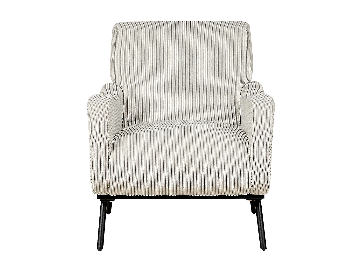 Fauteuil ALMIND Velours côtelé Gris clair