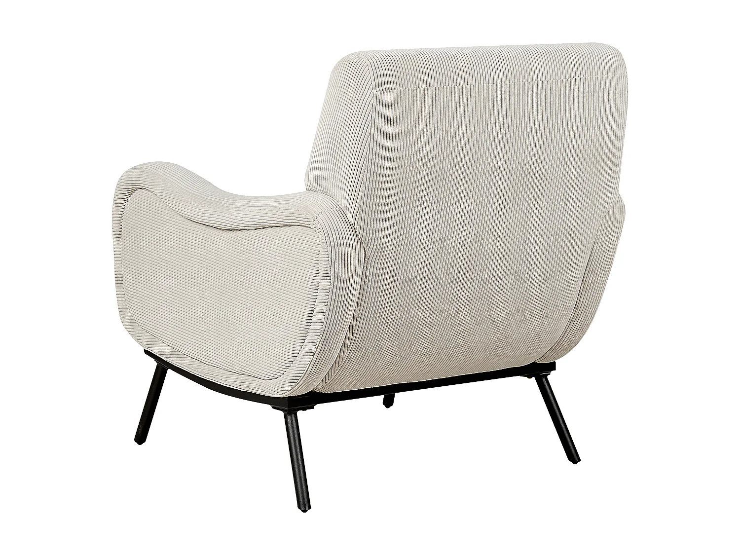 Fauteuil ALMIND Velours côtelé Gris clair
