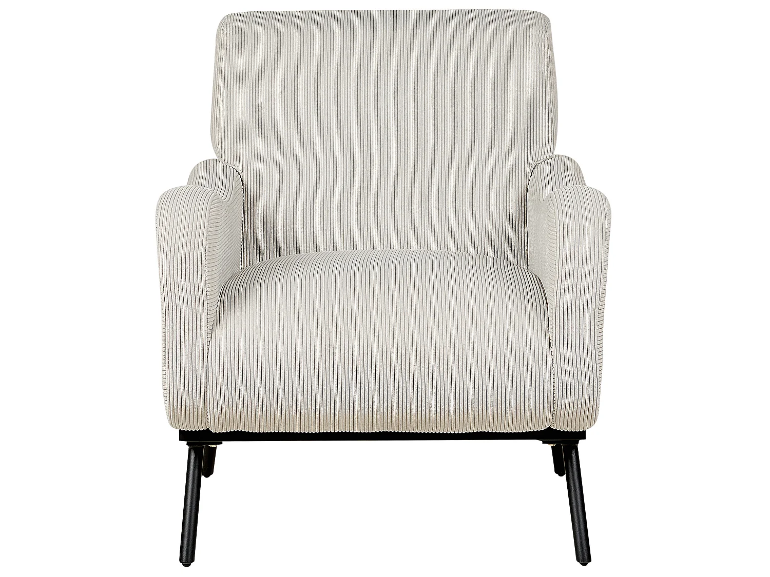 Fauteuil ALMIND Velours côtelé Gris clair