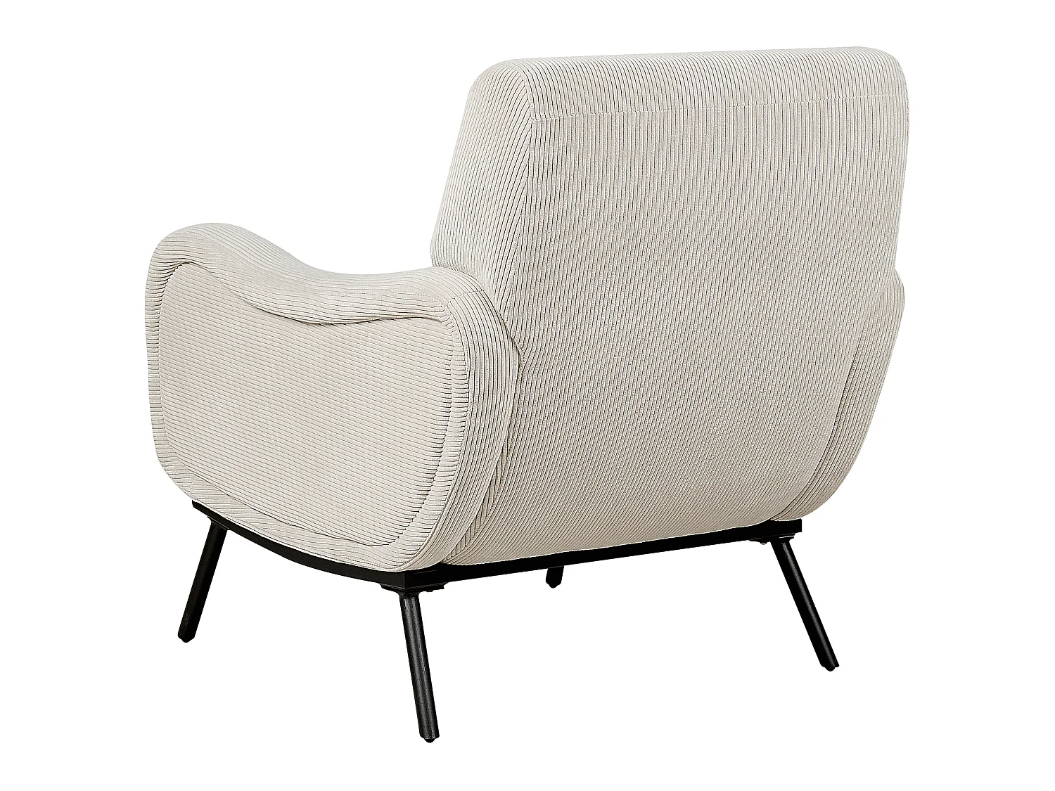 Fauteuil ALMIND Velours côtelé Gris clair