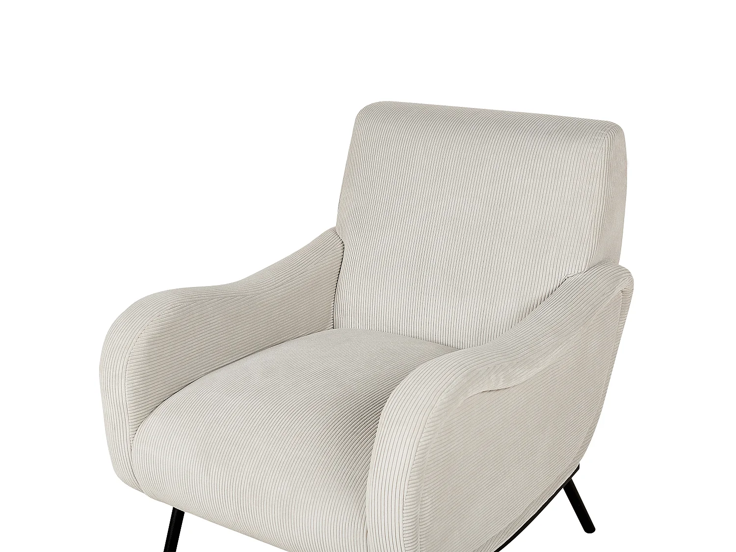 Fauteuil ALMIND Velours côtelé Gris clair