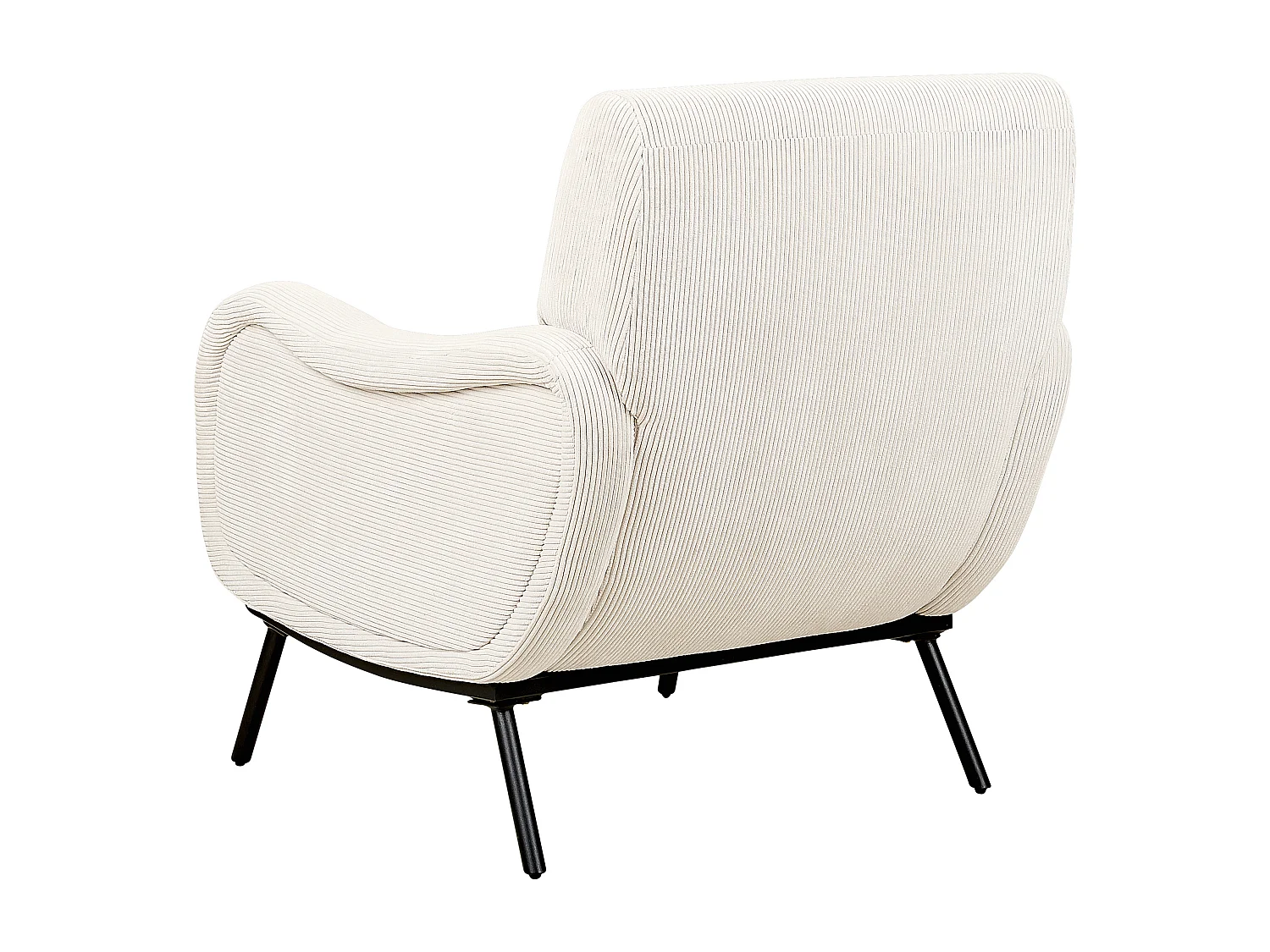 Fauteuil ALMIND Velours côtelé Beige clair