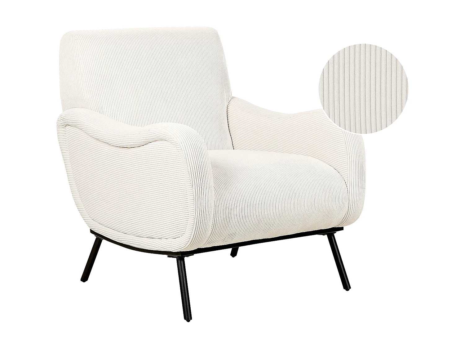 Fauteuil ALMIND Corduroy Lichtbeige