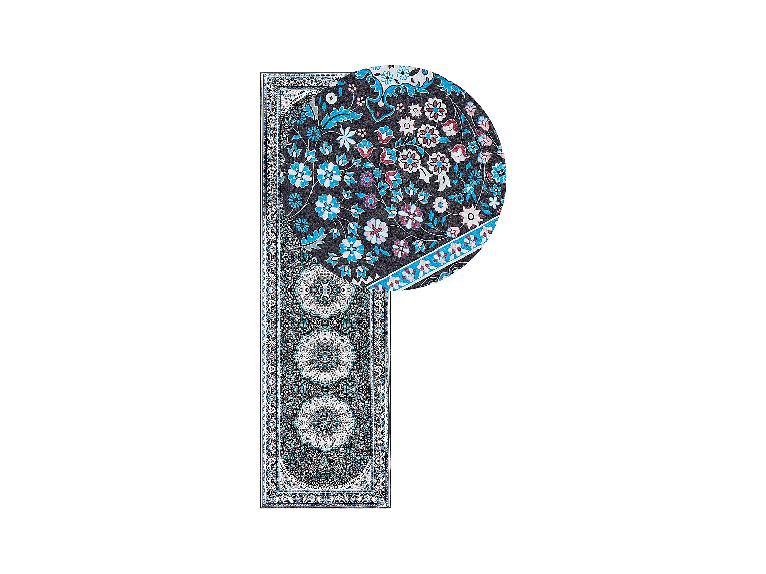 Tapis GEDIZ Bleu 60 x 200 cm