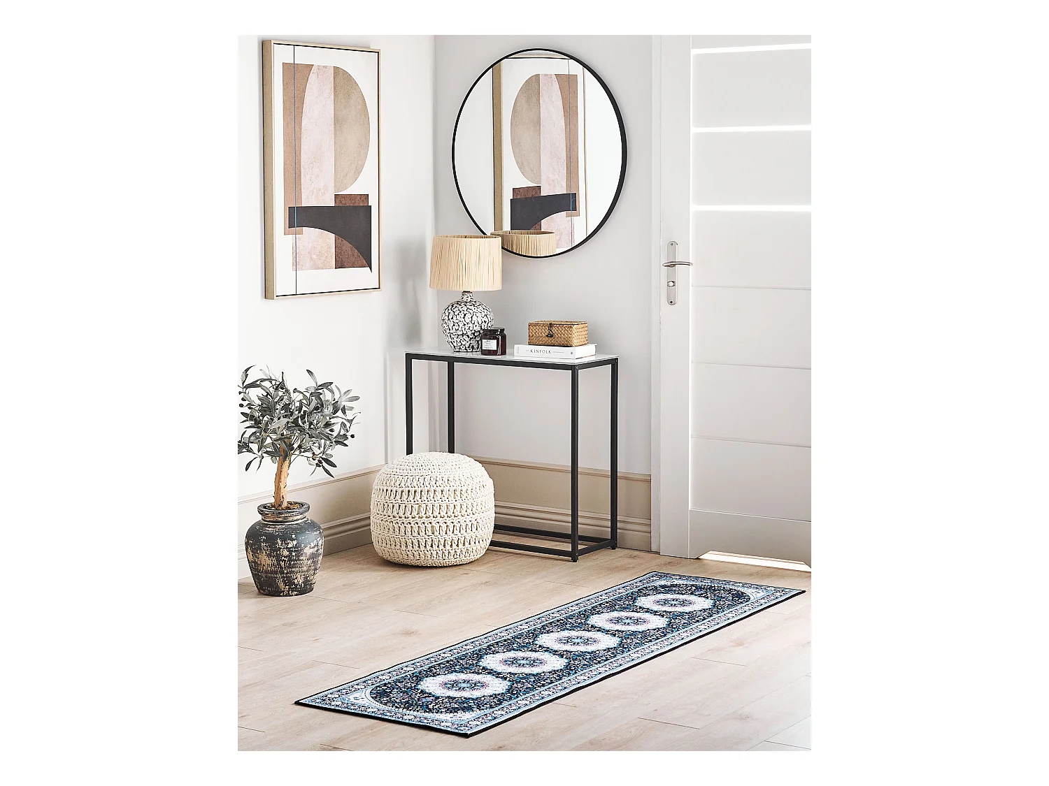 Alfombra 60 x 200 cm azul GEDIZ