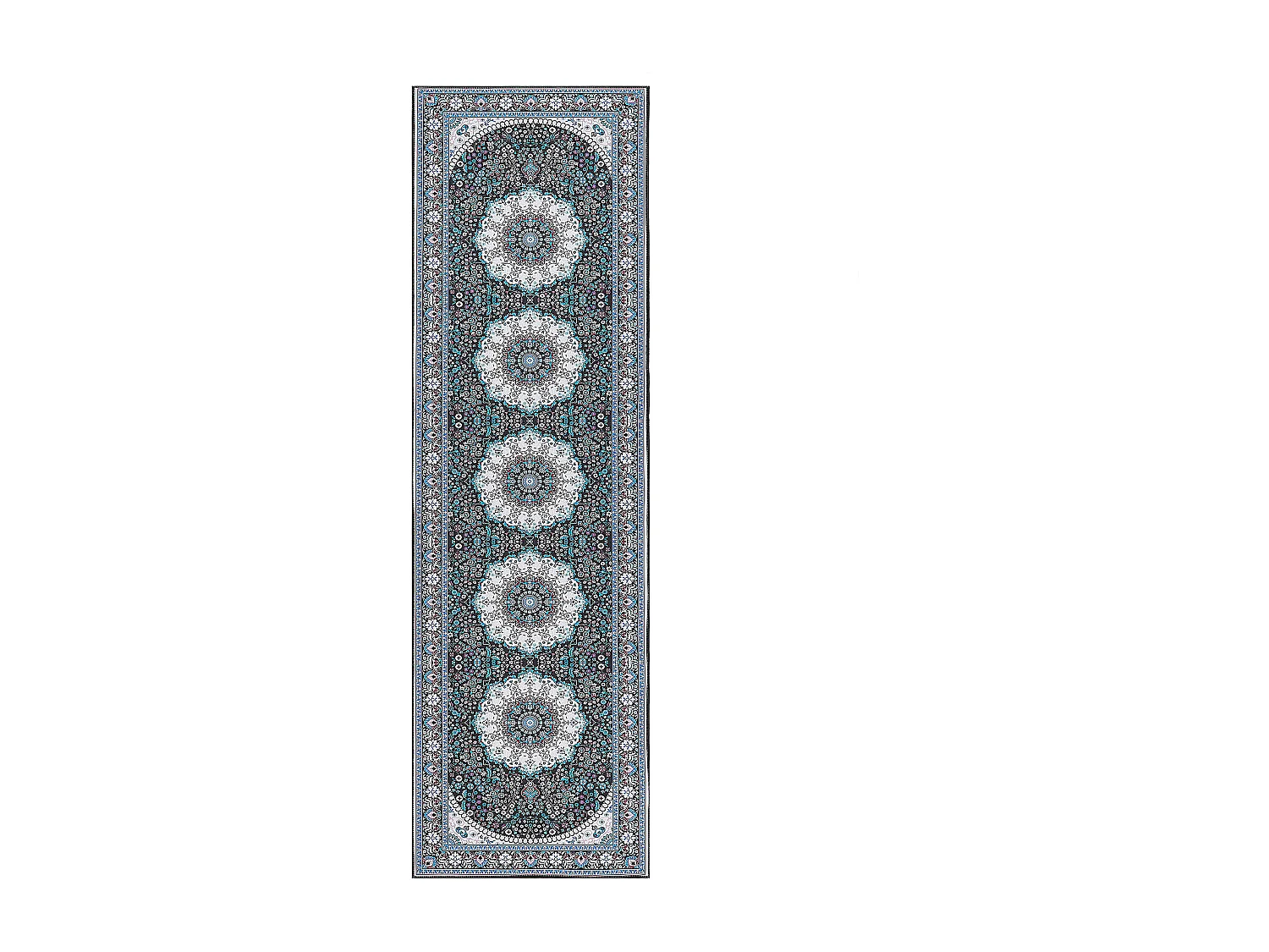 Alfombra 60 x 200 cm azul GEDIZ