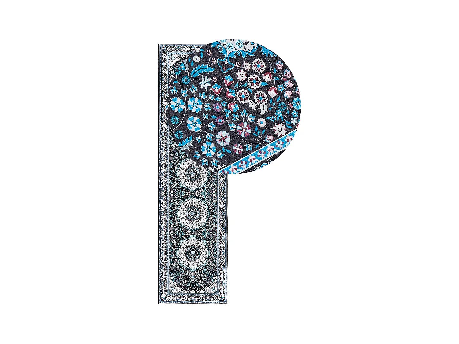 Tapis GEDIZ Bleu 80 x 300 cm