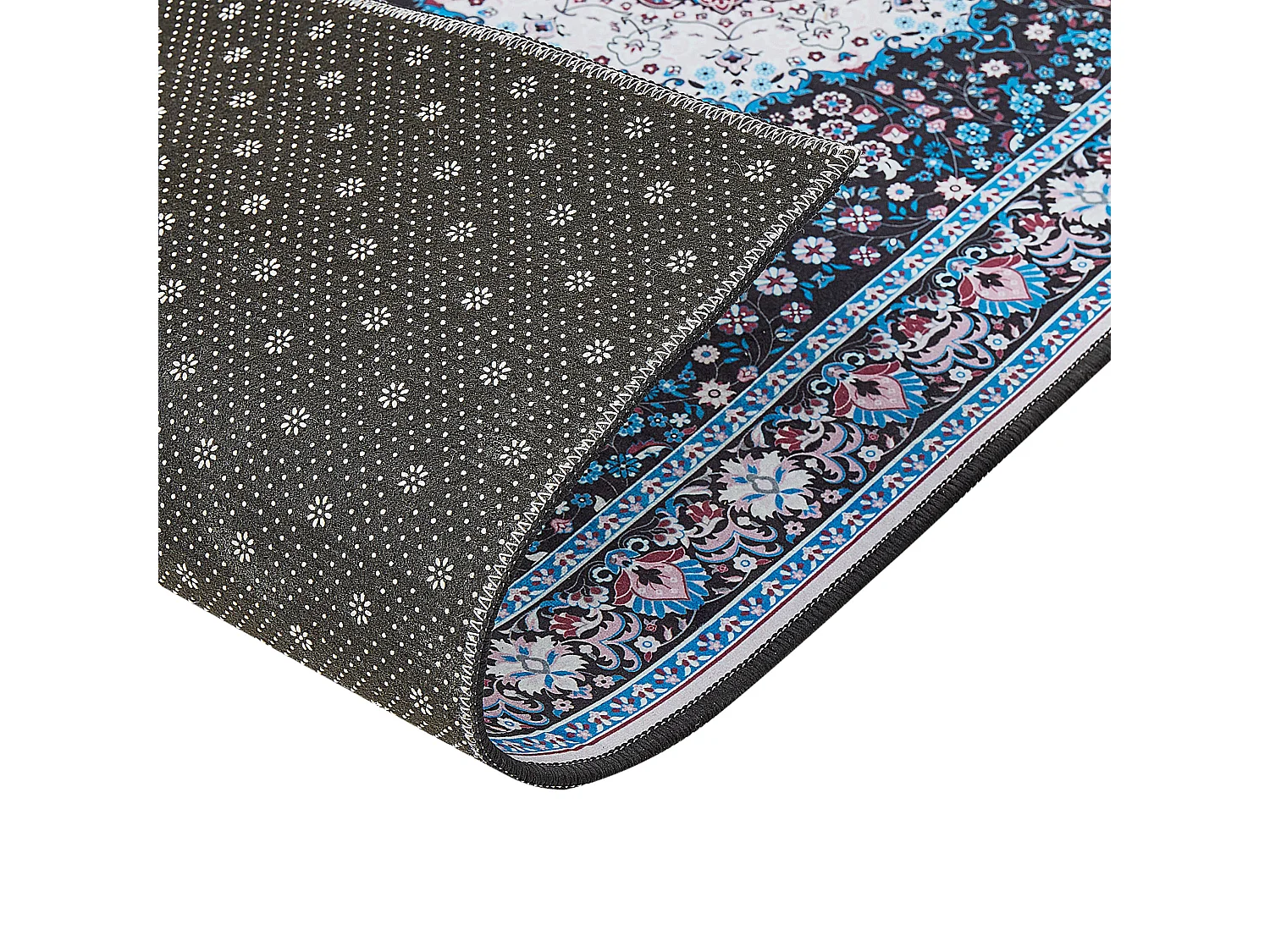 Vloerkleed polyester blauw 80 x 300 cm GEDIZ