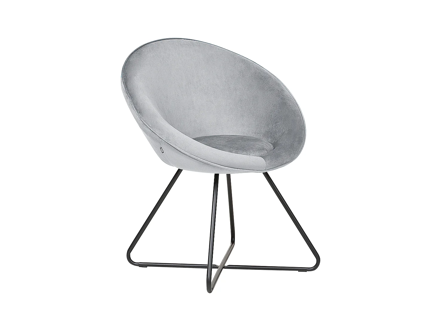 Chaise de salle à manger FLOBY II Velours Gris clair