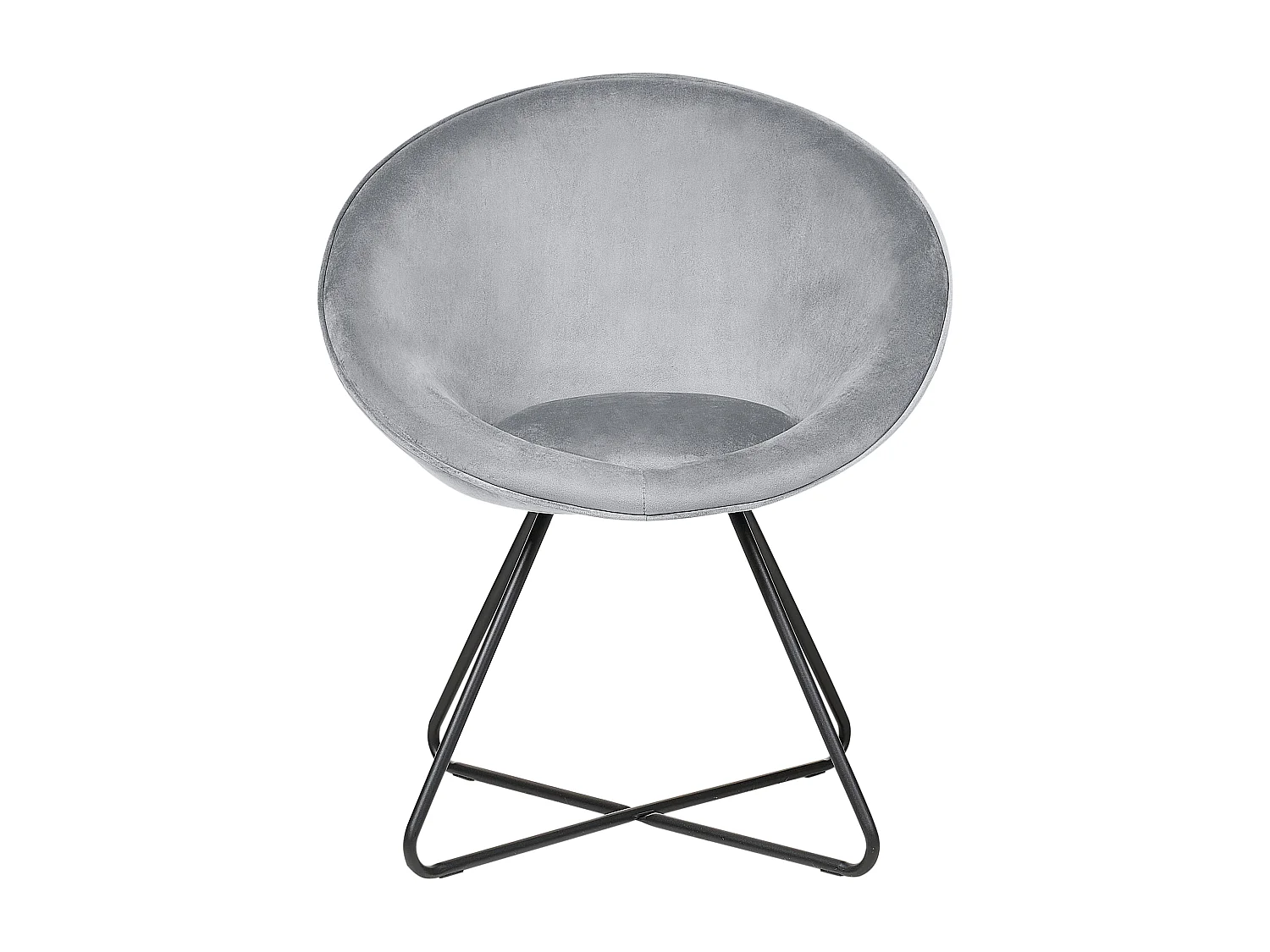 Chaise de salle à manger FLOBY II Velours Gris clair