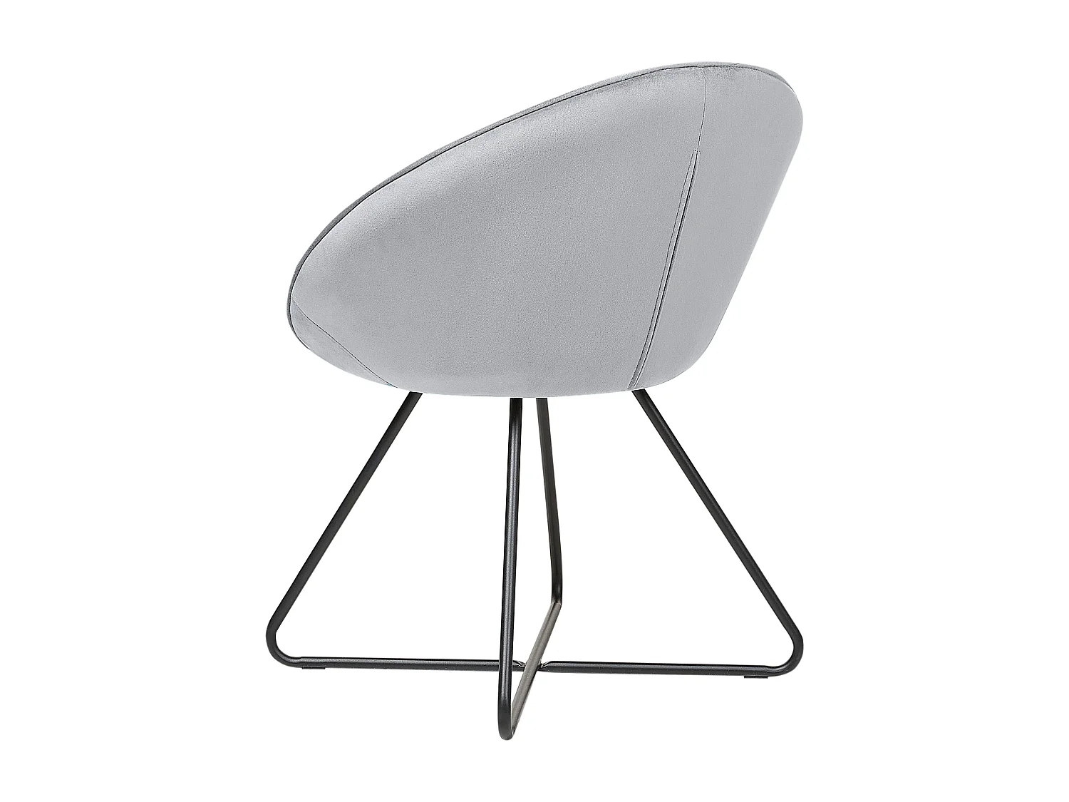 Chaise de salle à manger FLOBY II Velours Gris clair