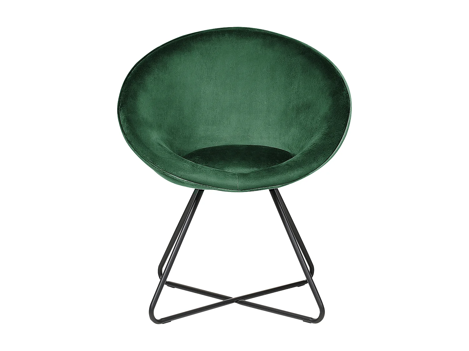 Chaise de salle à manger FLOBY II Velours Vert émeraude