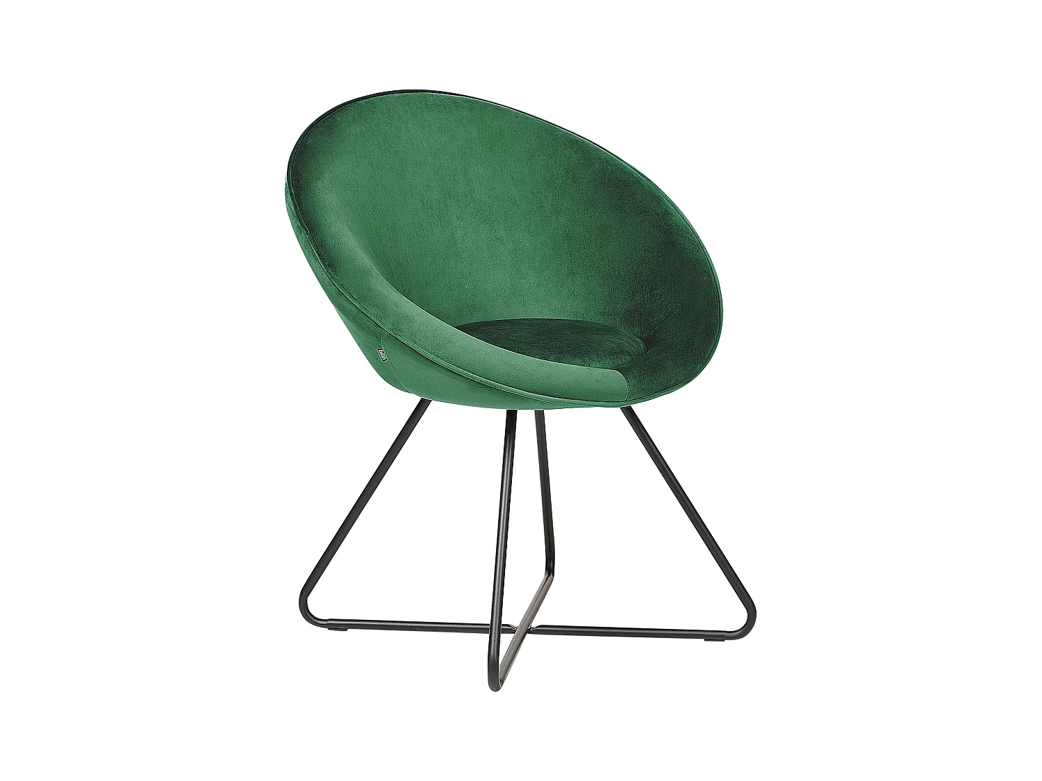 Chaise de salle à manger FLOBY II Velours Vert émeraude