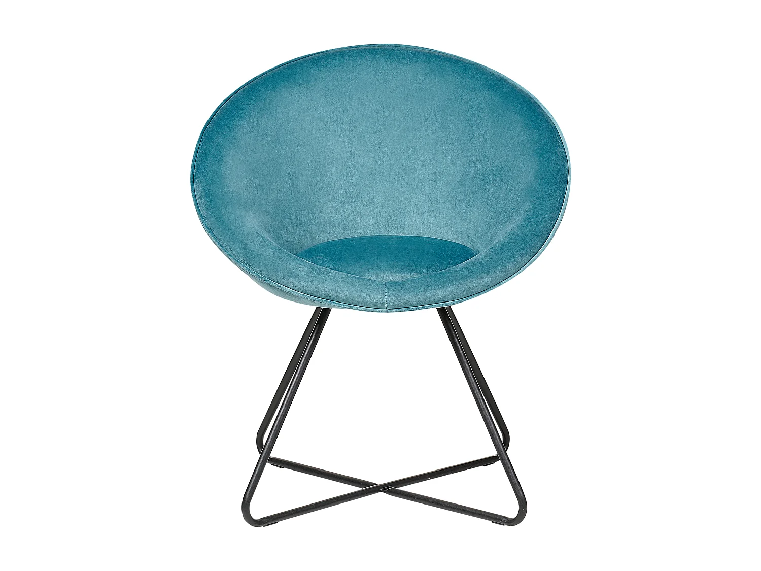 Chaise de salle à manger FLOBY II Velours Bleu clair