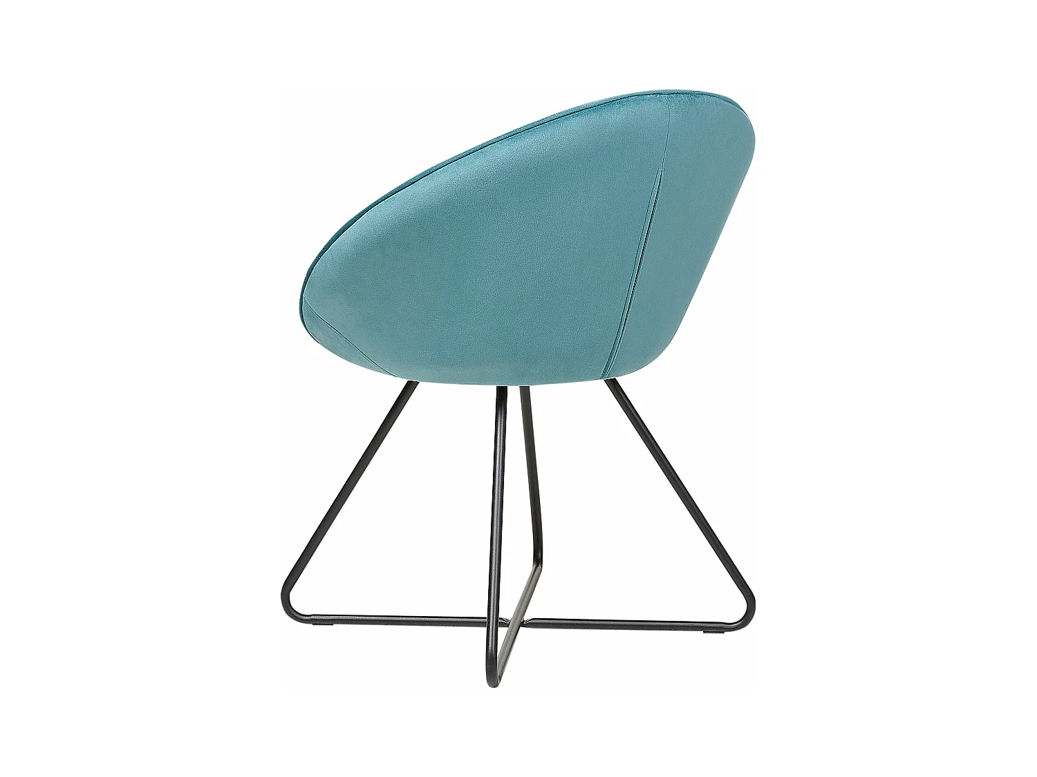 Chaise de salle à manger FLOBY II Velours Bleu clair