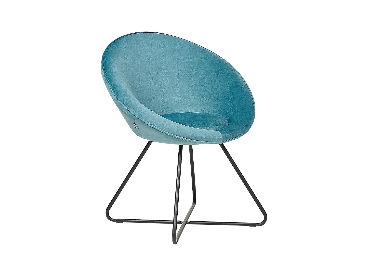 Chaise de salle à manger FLOBY II Velours Bleu clair