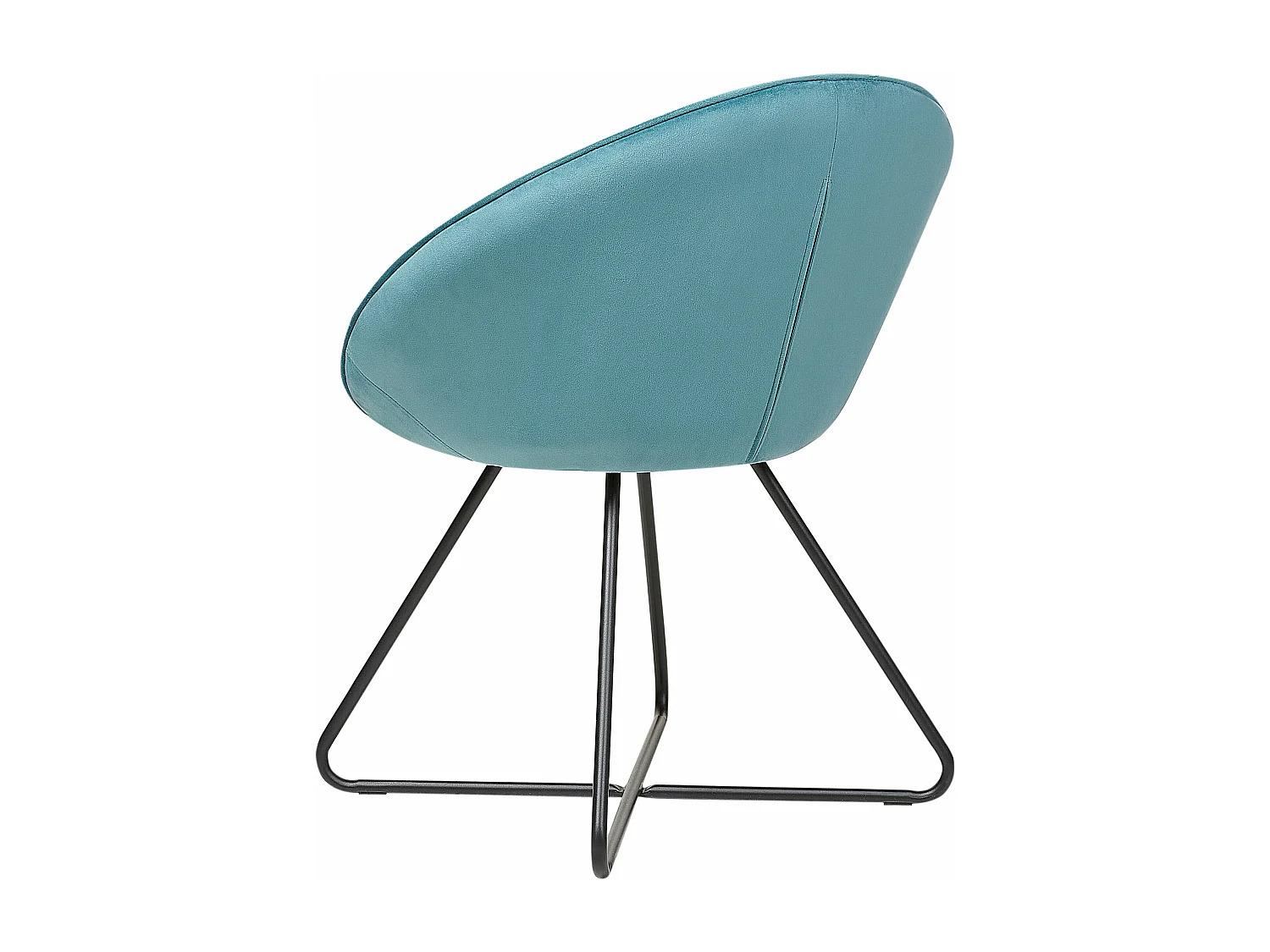 Chaise de salle à manger FLOBY II Velours Bleu clair